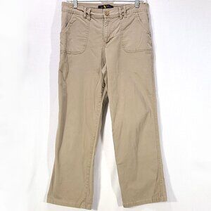 Gloria Vanderbilt Women's Stretch Twill Beige Casual Pants w/Pockets Sz 12 Short